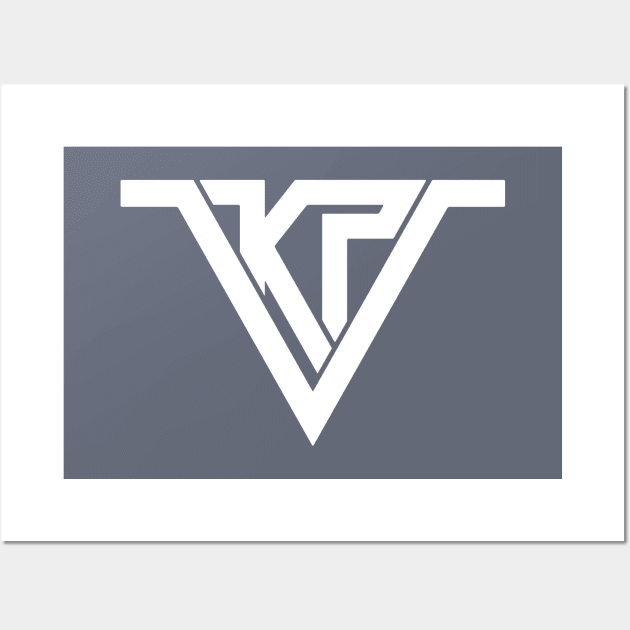 White Logo (Small Pectoral Logo) Wall Art by KP5ive